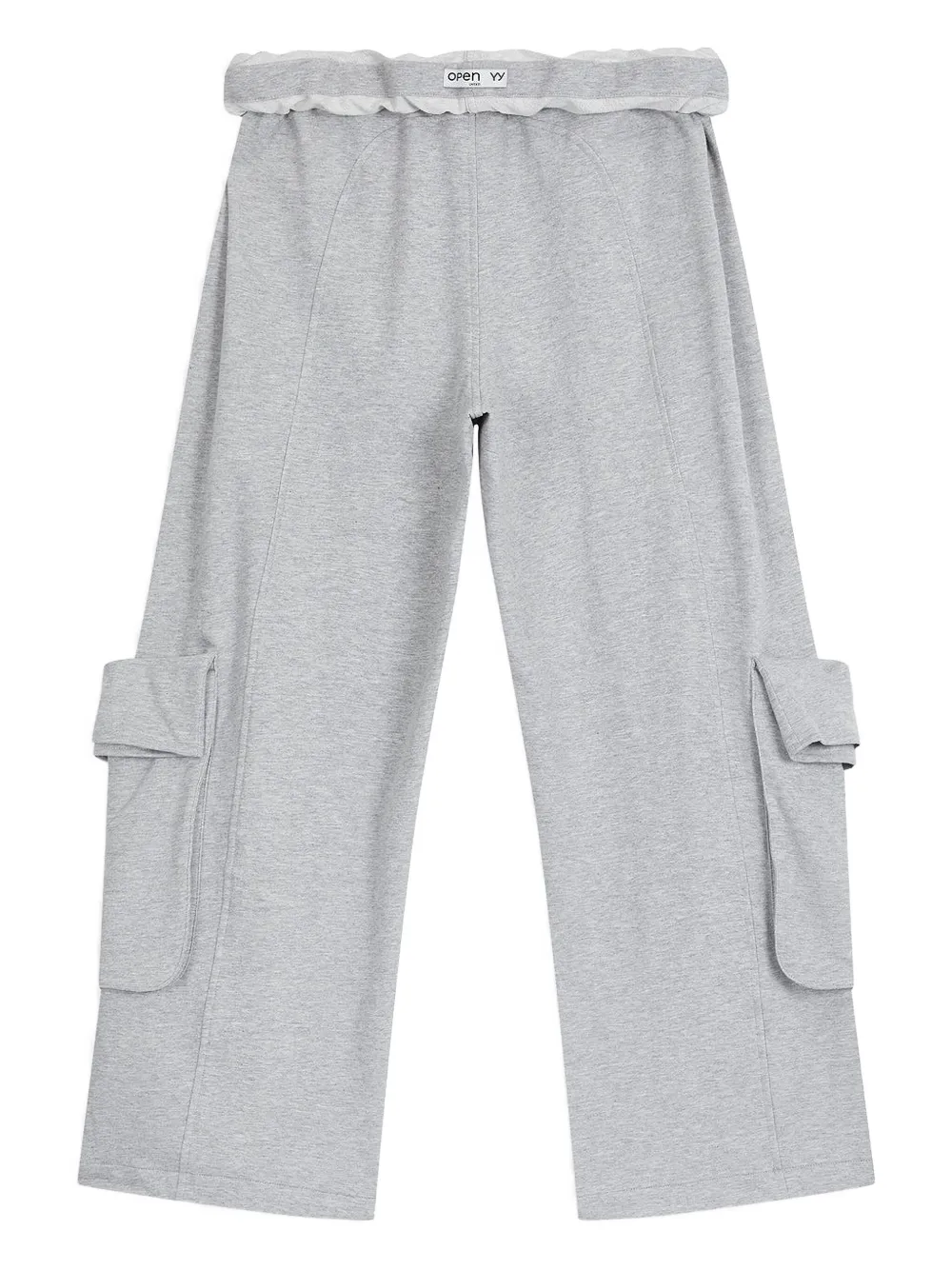  Open Yy Rolled-waist Cargo Trousers - Grey 