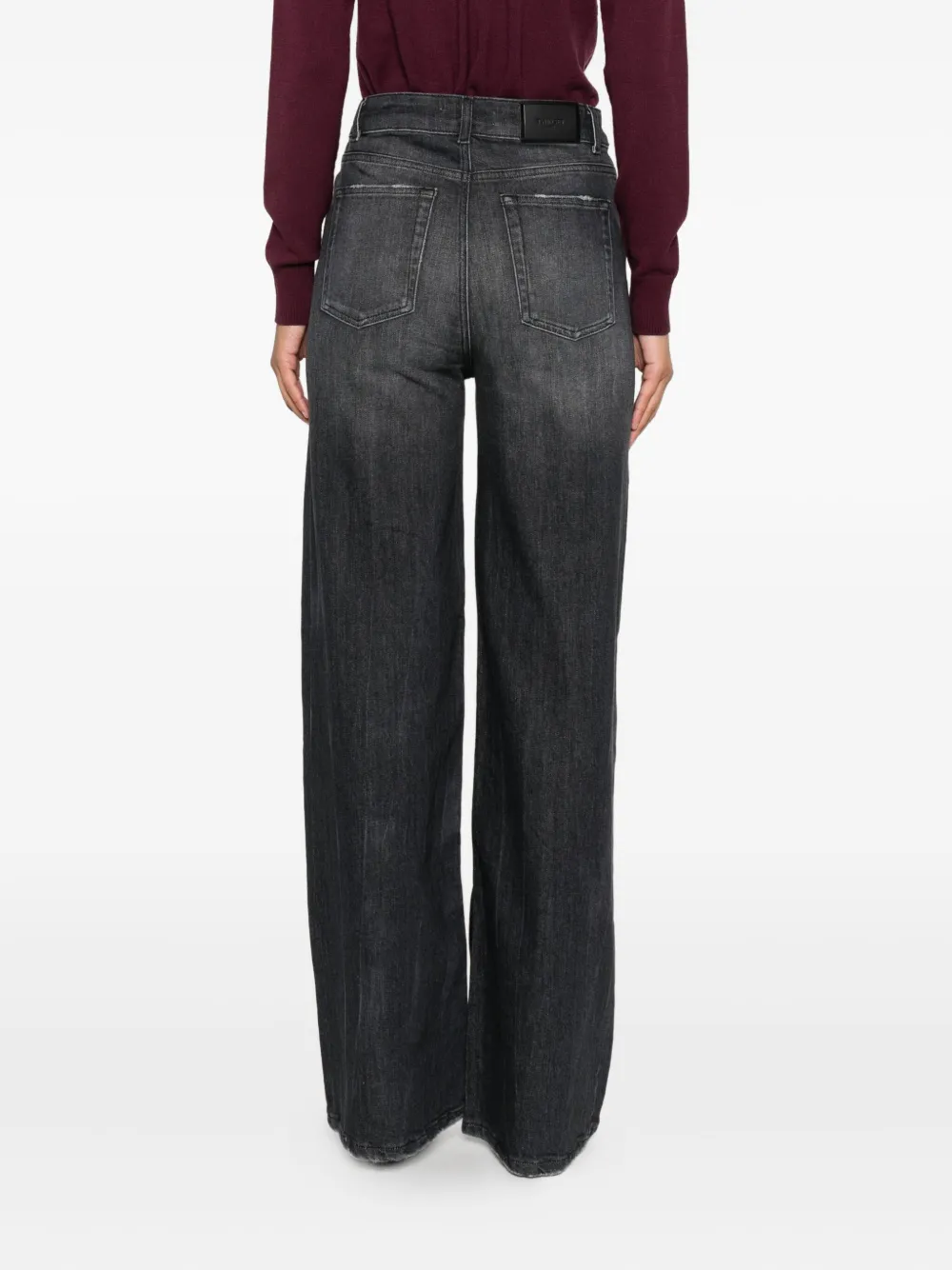 TWINSET Jeans met wijde pijpen Zwart