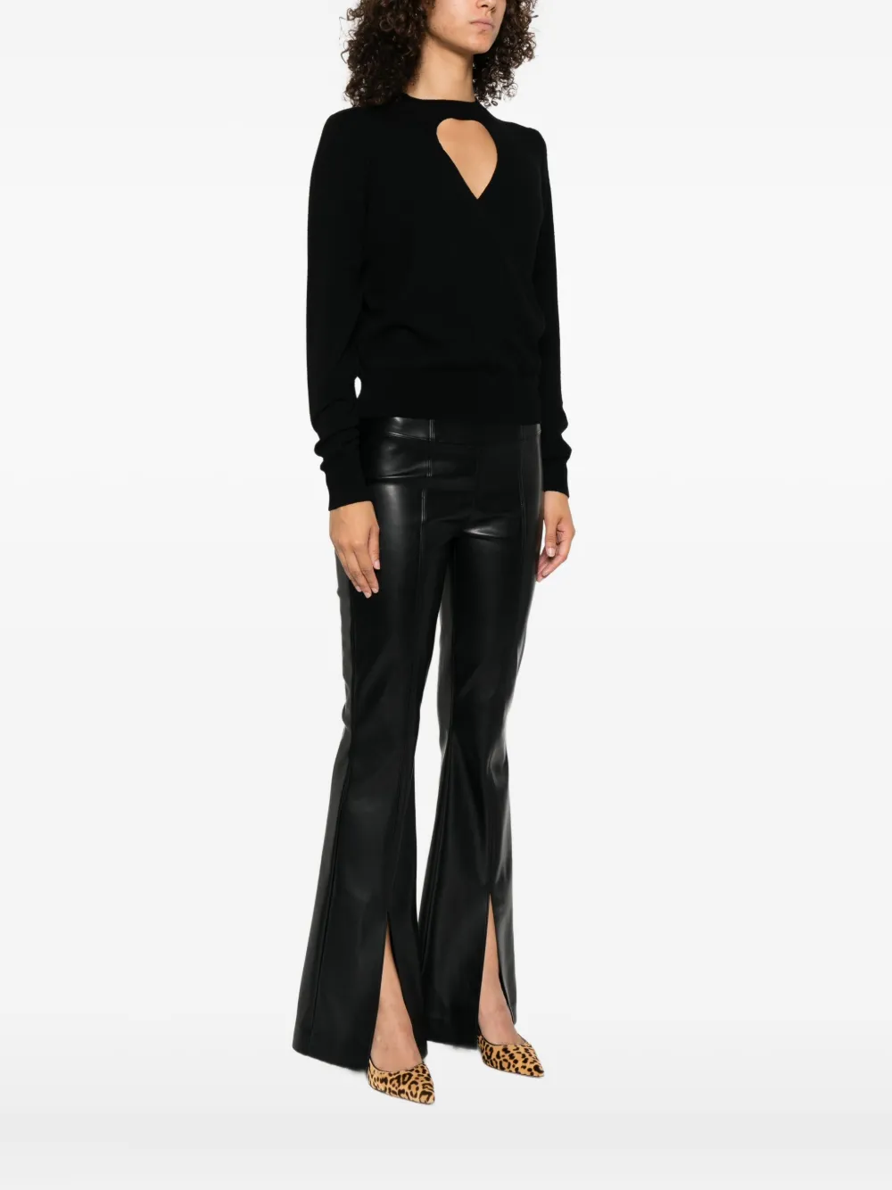 Twinset Keyhole-neckline Sweater In Black