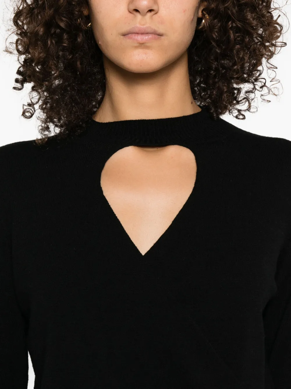 TWINSET Trui met keyhole-hals Zwart