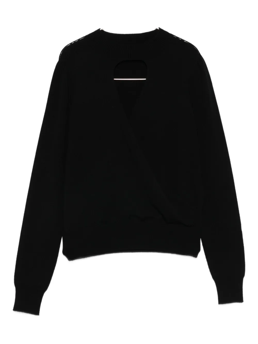 Twinset Keyhole-neckline Sweater In Black