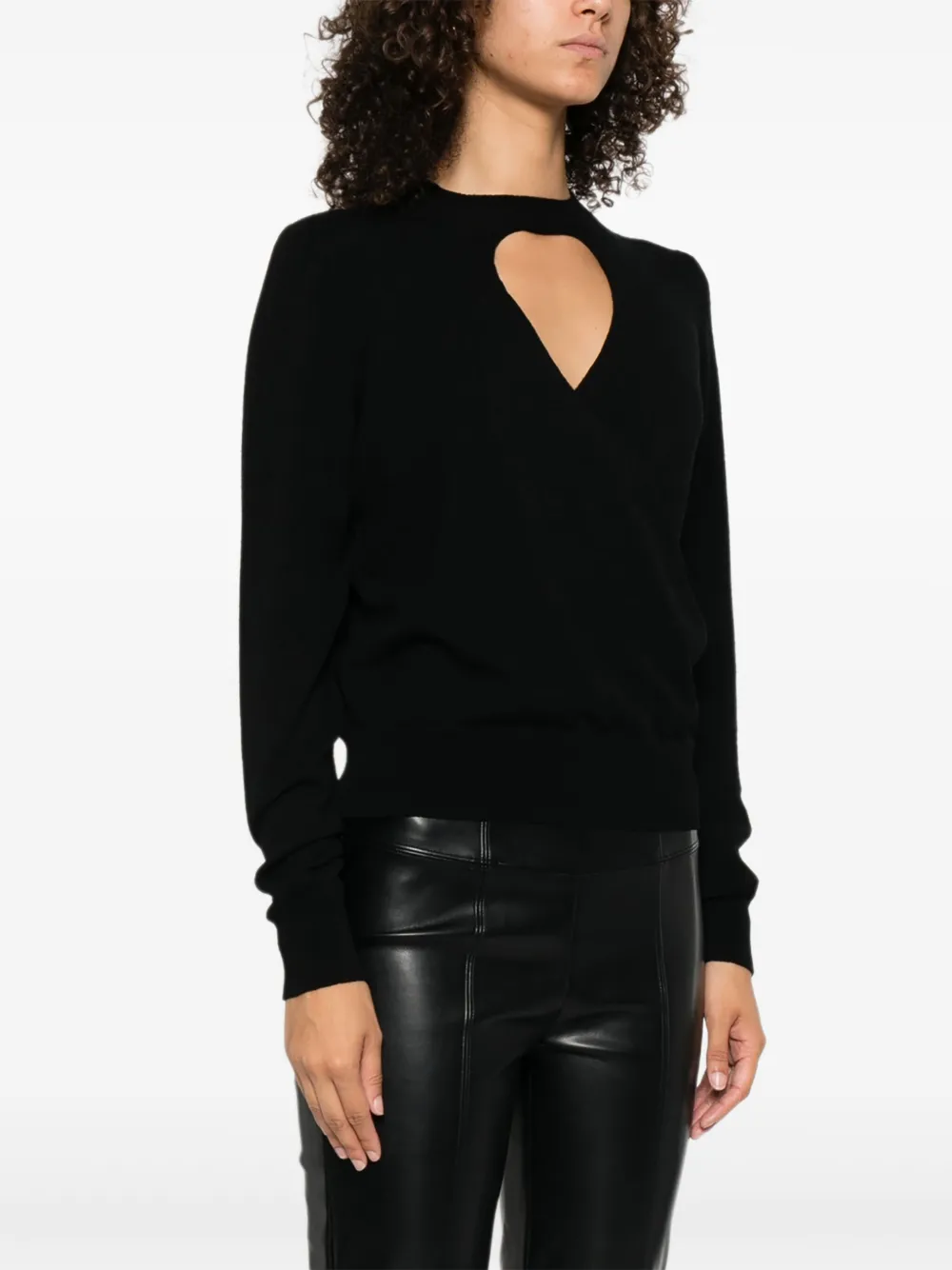 TWINSET Trui met keyhole-hals Zwart