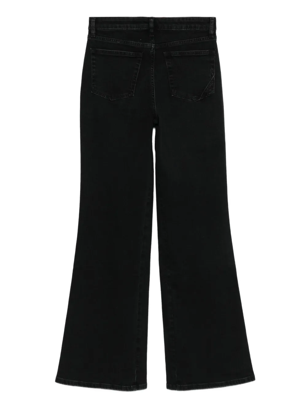3x1 Flared jeans met vijf zakken - Zwart