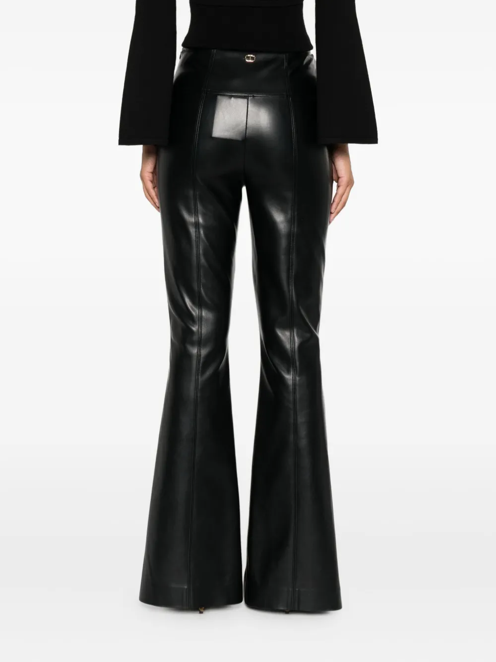 TWINSET Flared broek Zwart