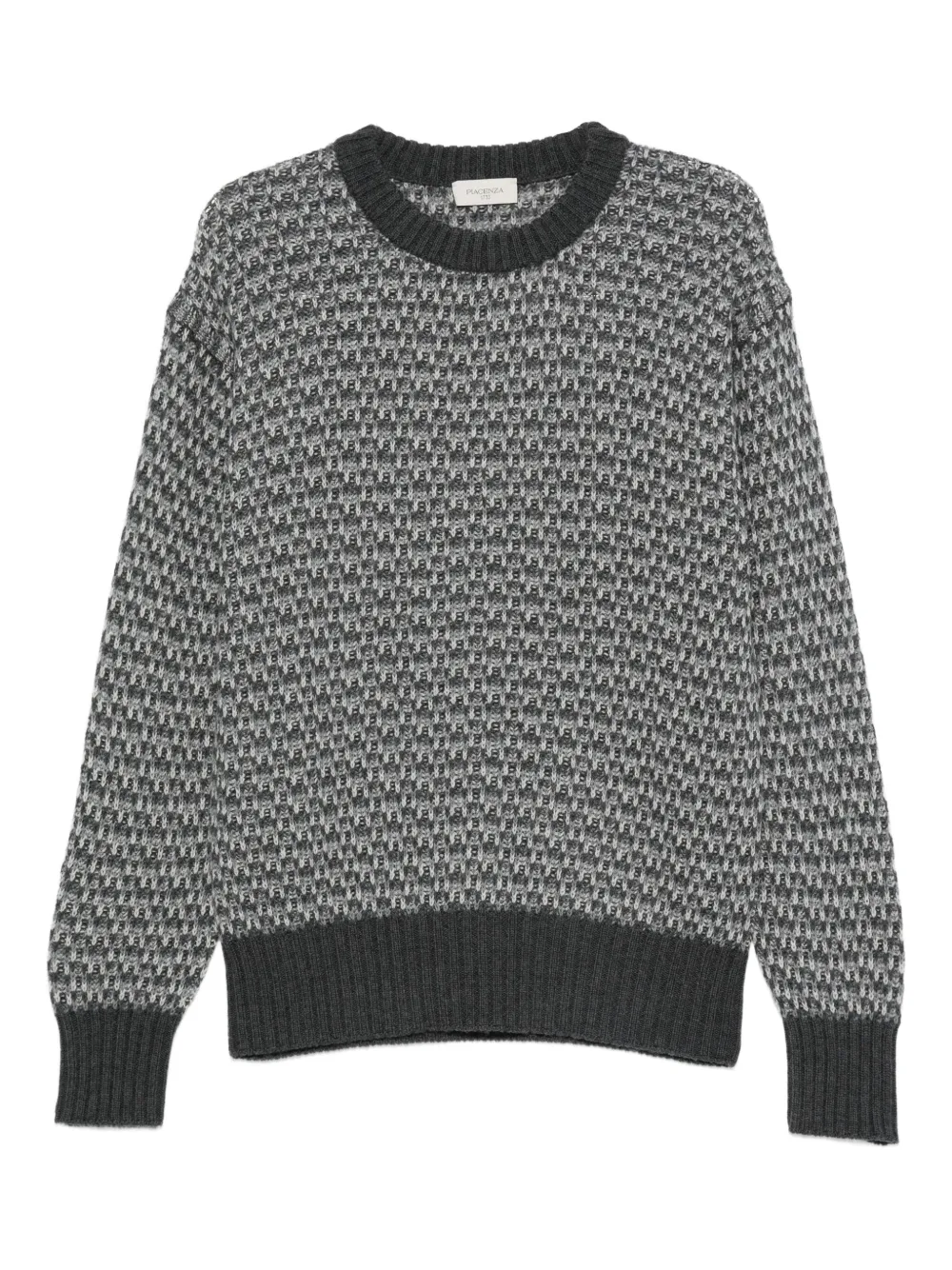 patterned crew-neck sweater