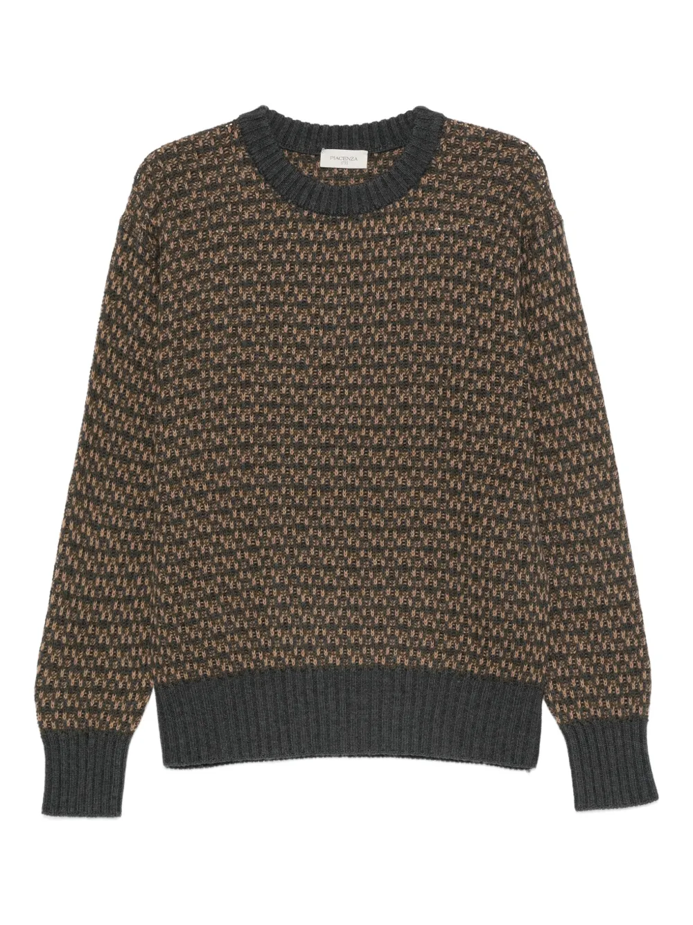Piacenza Cashmere geometric-pattern wool sweater - Blu