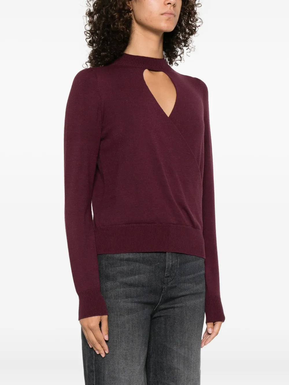 TWINSET Trui met keyhole Paars