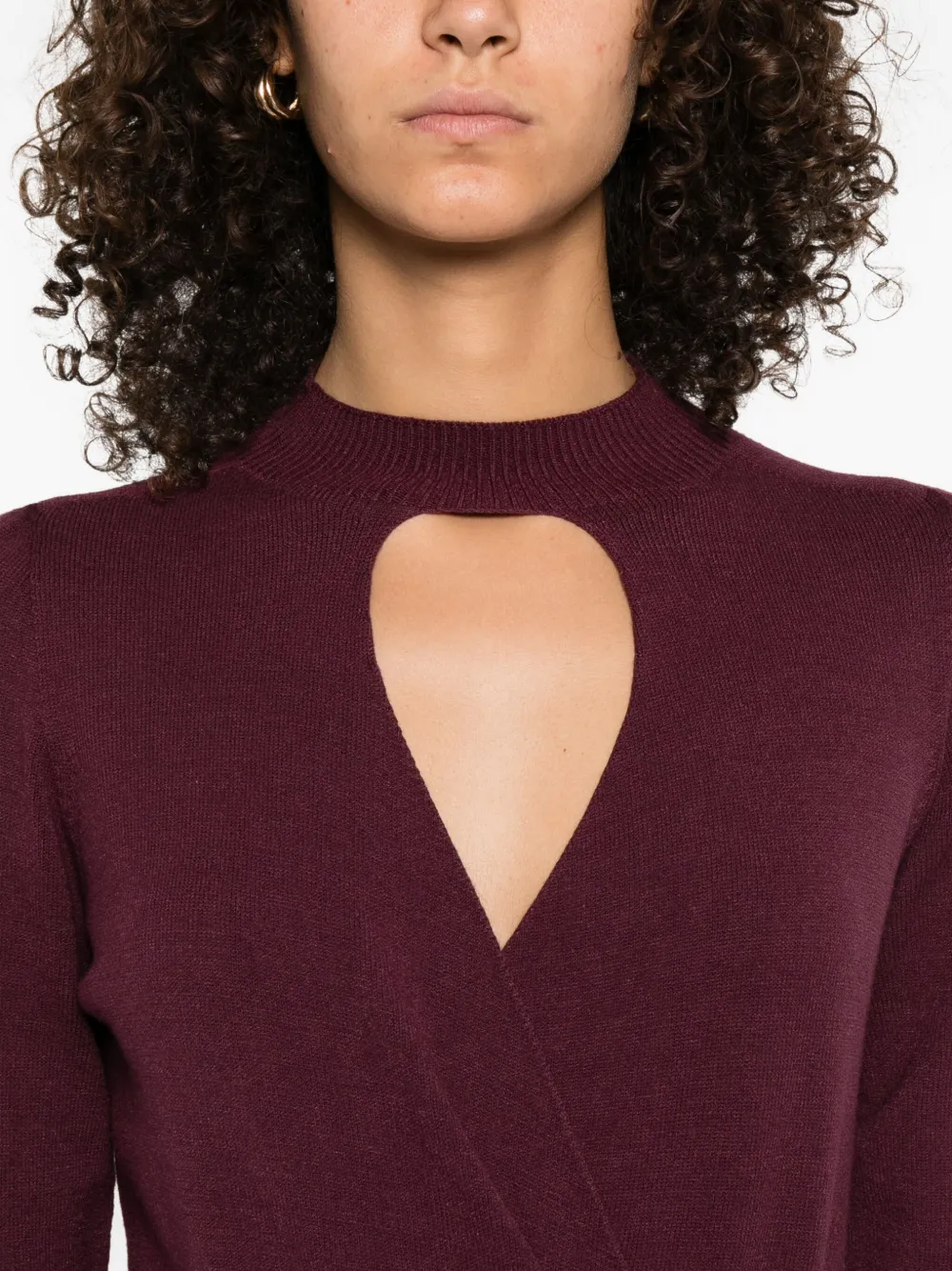 TWINSET Trui met keyhole Paars