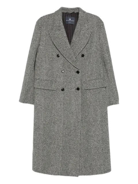 Ermanno Scervino herringbone-pattern double-breasted coat