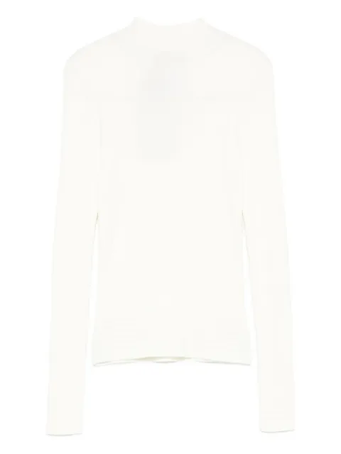 TWINSET top de canalé con cuello falso
