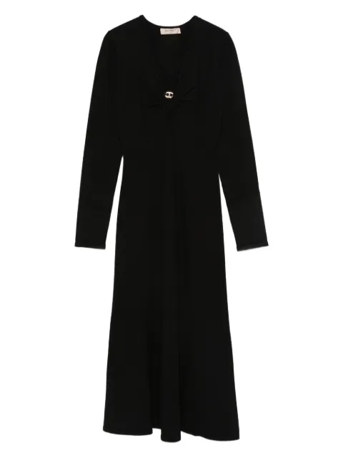 TWINSET vestido de fiesta midi con detalle retorcido