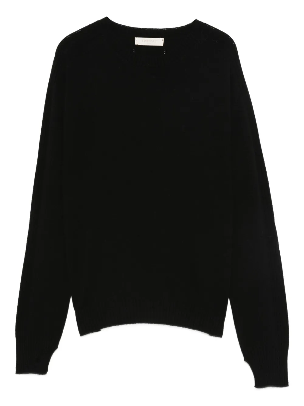 TWINSET Trui van kasjmier-wolblend met ronde hals Zwart