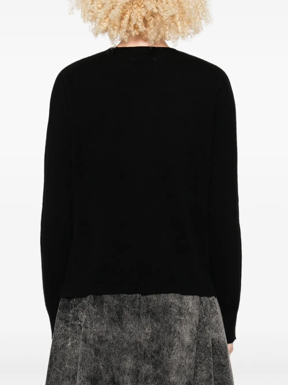 TWINSET Trui van kasjmier-wolblend met ronde hals Zwart
