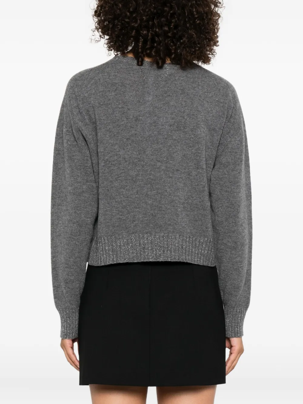 TWINSET Trui met metallic-effect Grijs