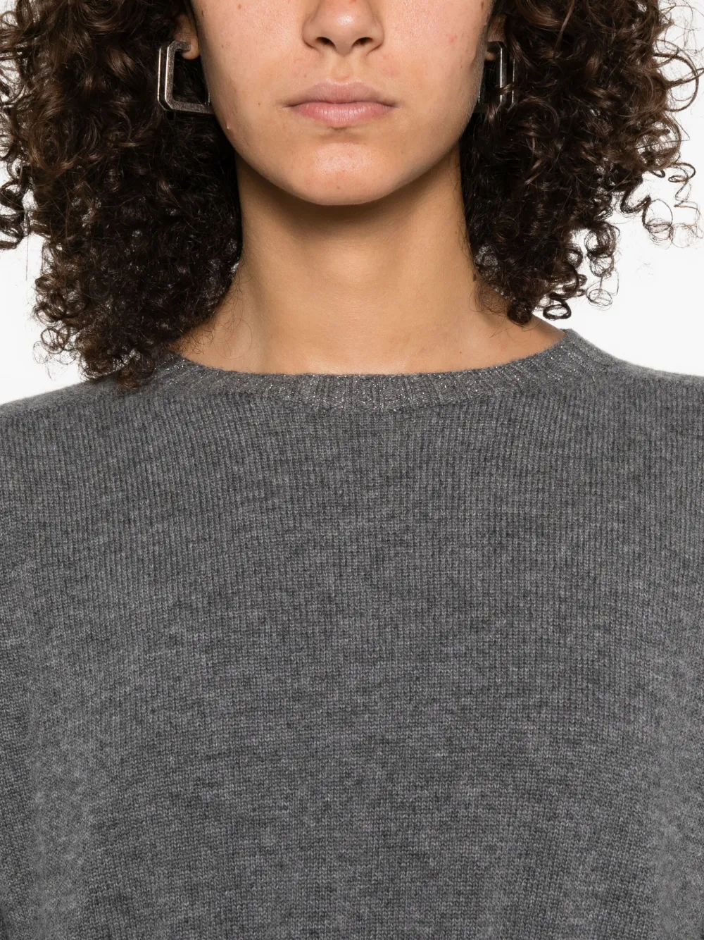 TWINSET Trui met metallic-effect Grijs