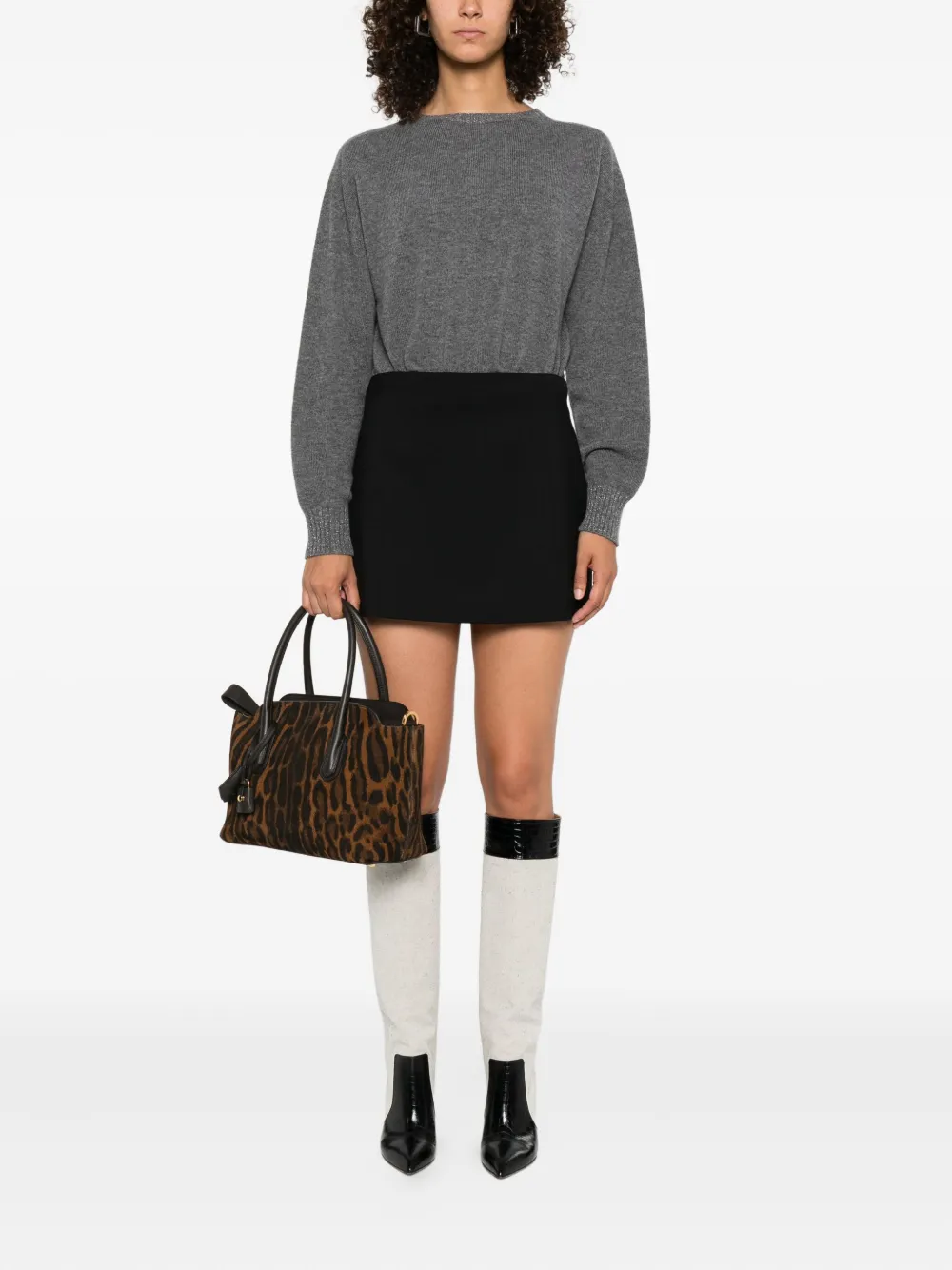 TWINSET Trui met metallic-effect Grijs