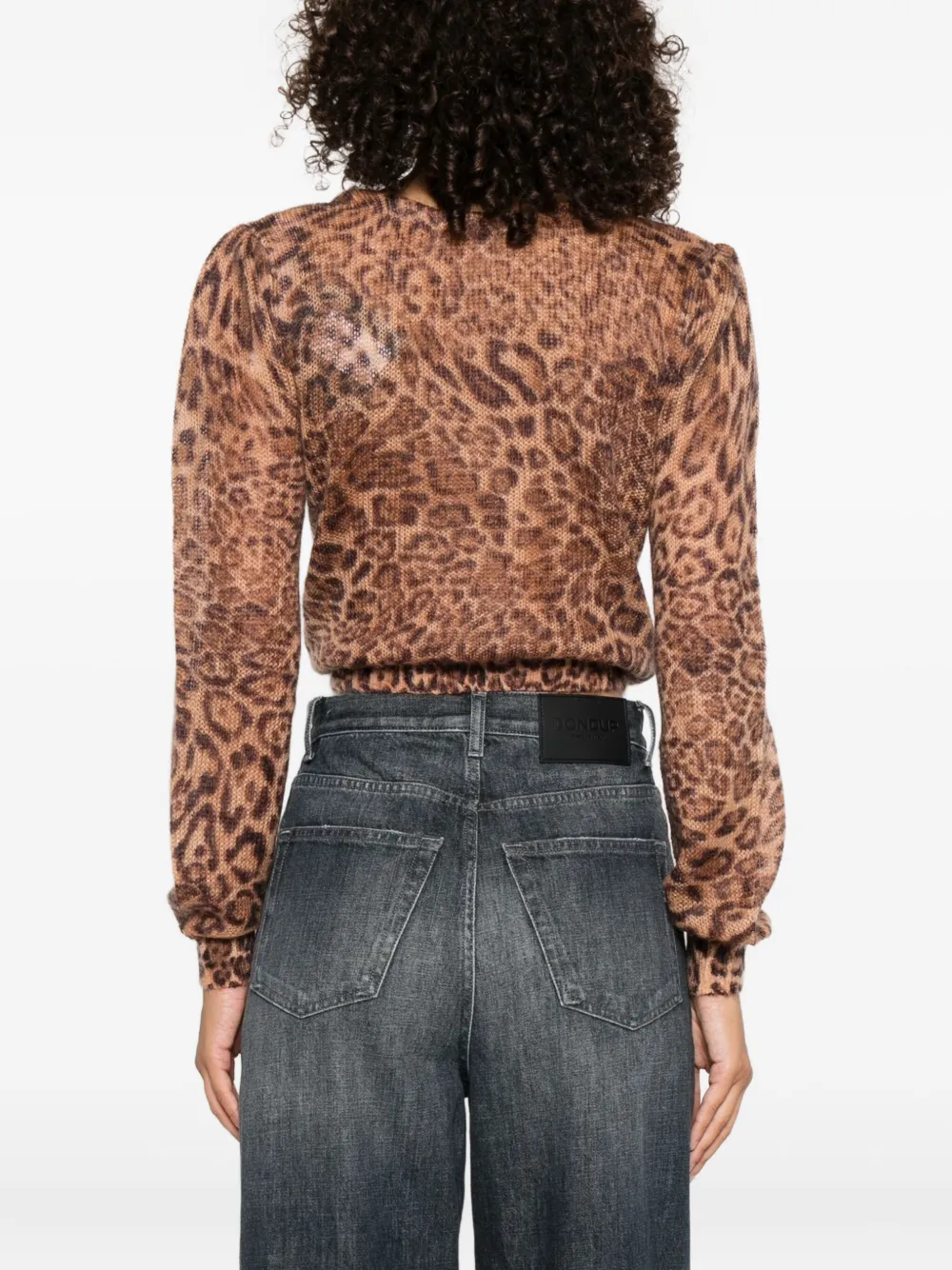 TWINSET Trui met luipaardprint en gedraaide voorkant Bruin