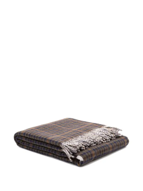 Autry checked fringed throw
