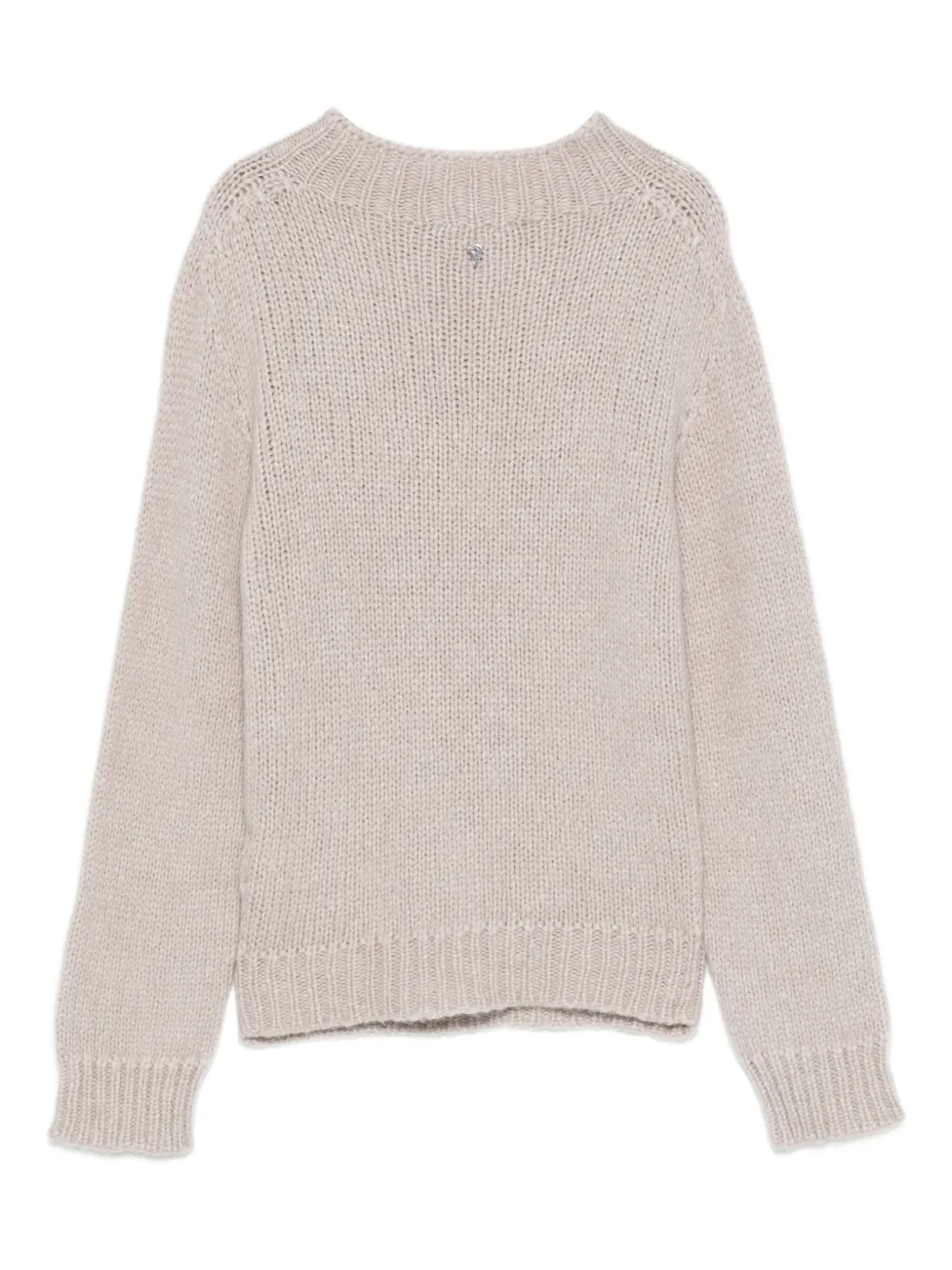Dondup Open-knit Sweater In Nude