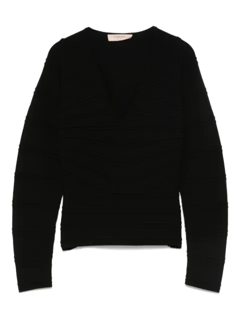 TWINSET top con cuello en V