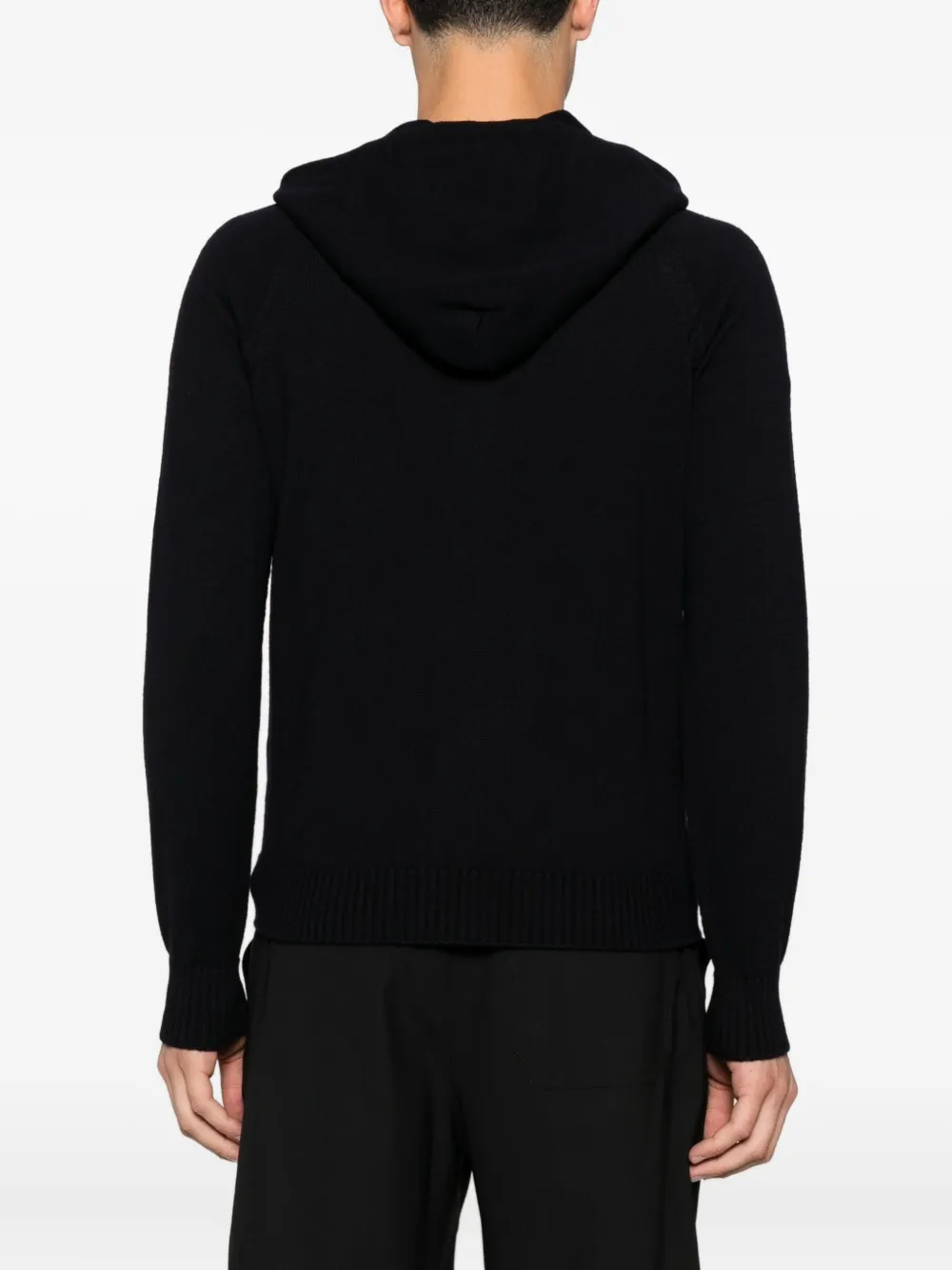 Drumohr merino hoodie Blauw