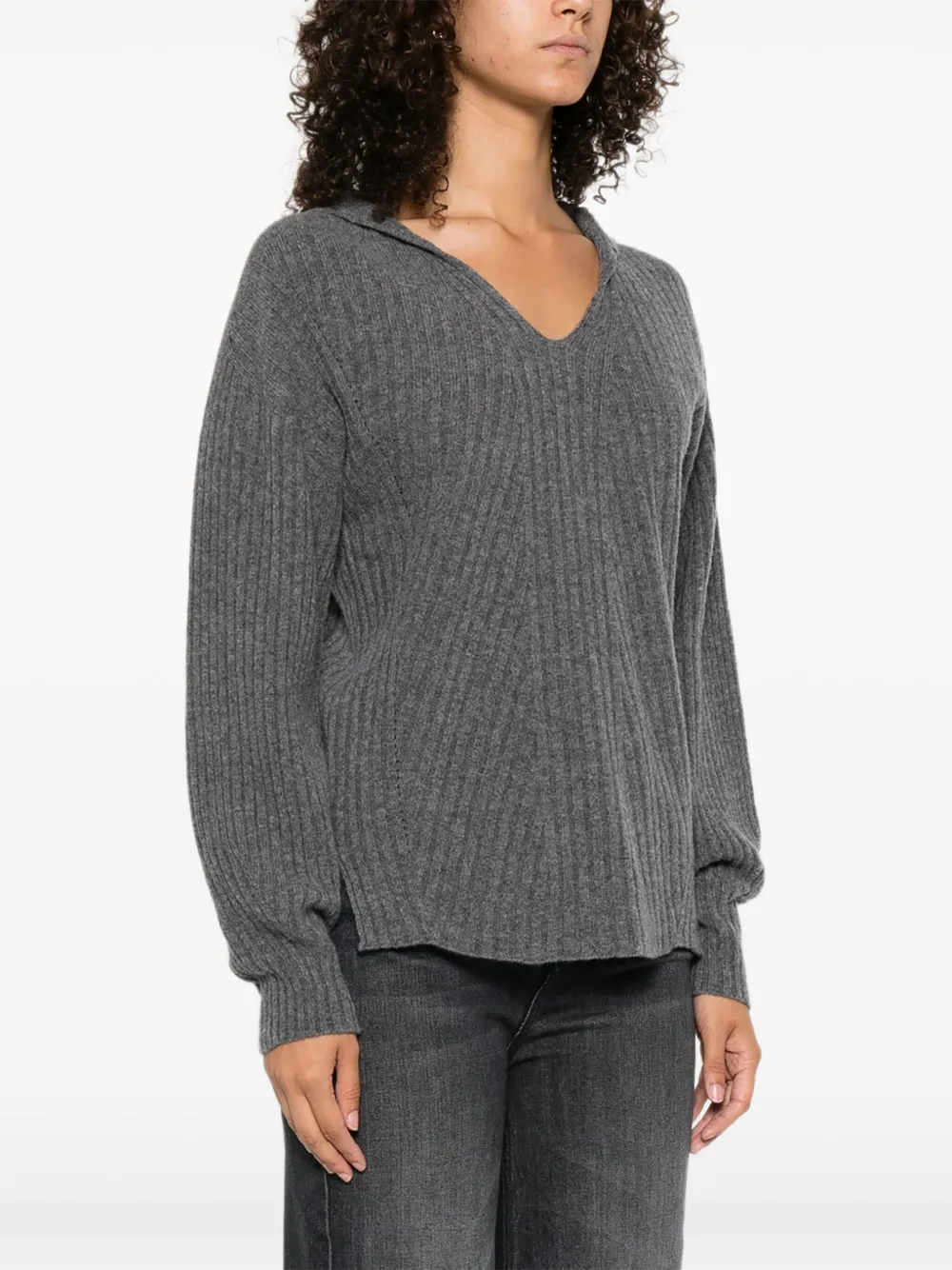 TWINSET Geribbelde trui Grijs
