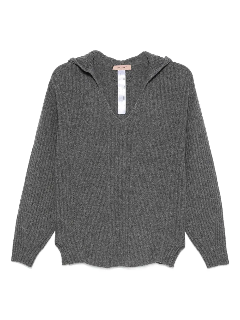 TWINSET Geribbelde trui Grijs
