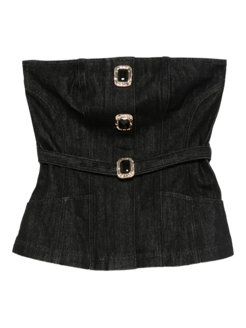 Self-Portrait belted-embellished top