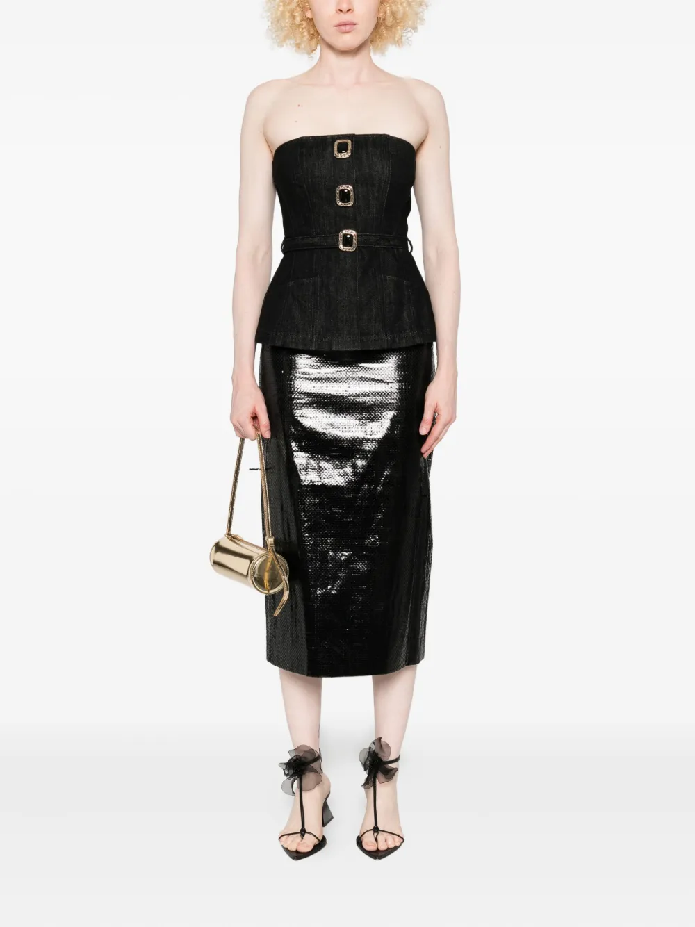 Self-Portrait belted-embellished top | Blouses | Image 2