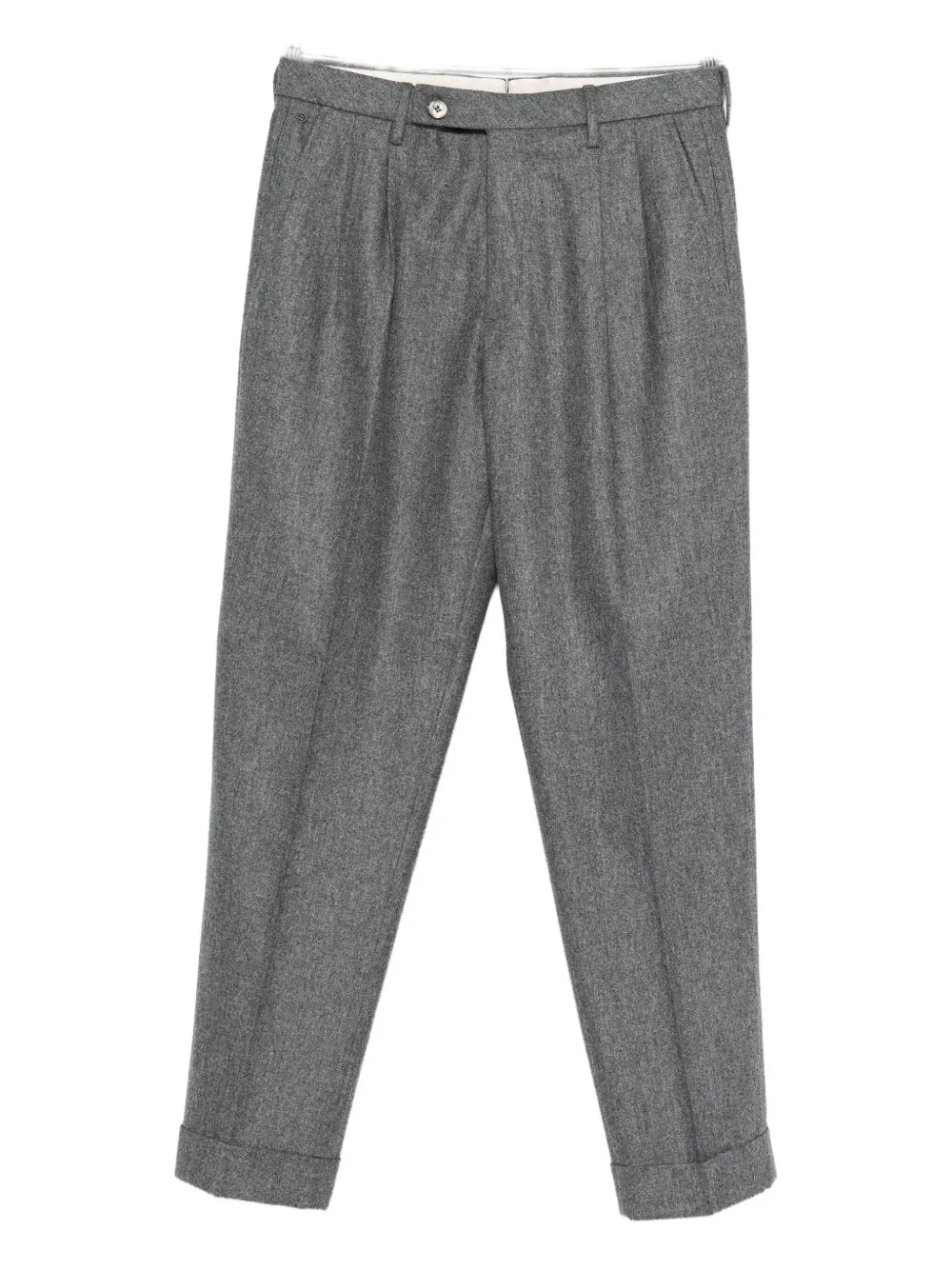 Gta Pleated Cuffed Trousers In Gray