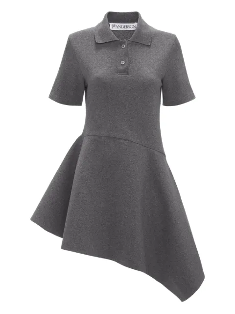 JW Anderson asymmetric-hem polo-collar mini dress