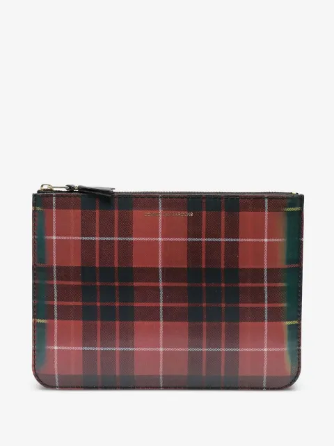 Comme Des Garçons Wallet cartera con motivo de cuadros