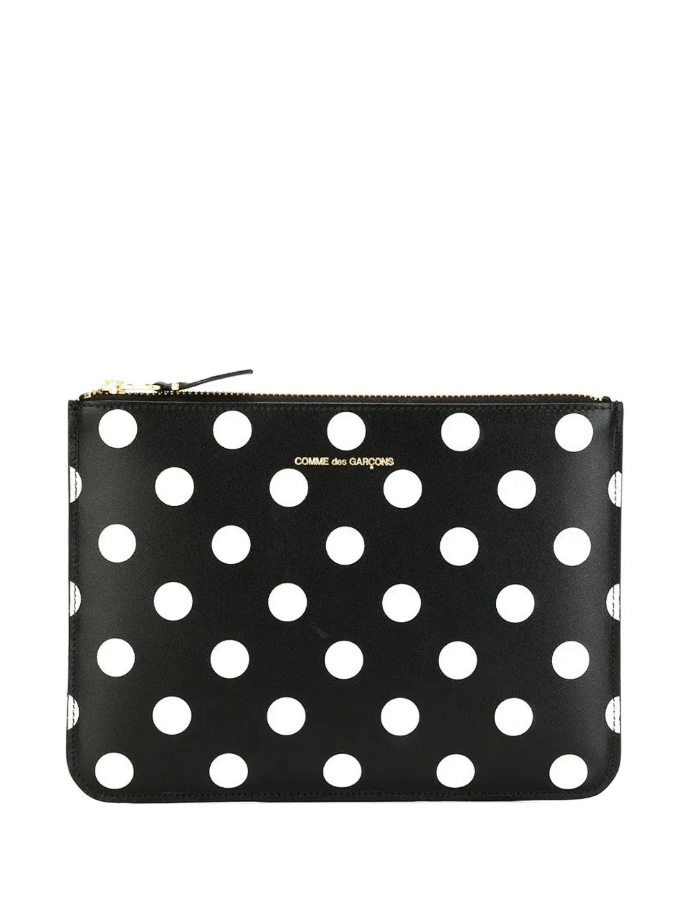 Comme Des Garçons Wallet polka dot-printed zip-up pouch Zwart