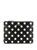 Comme Des Garçons Wallet polka dot-printed zip-up pouch - Black