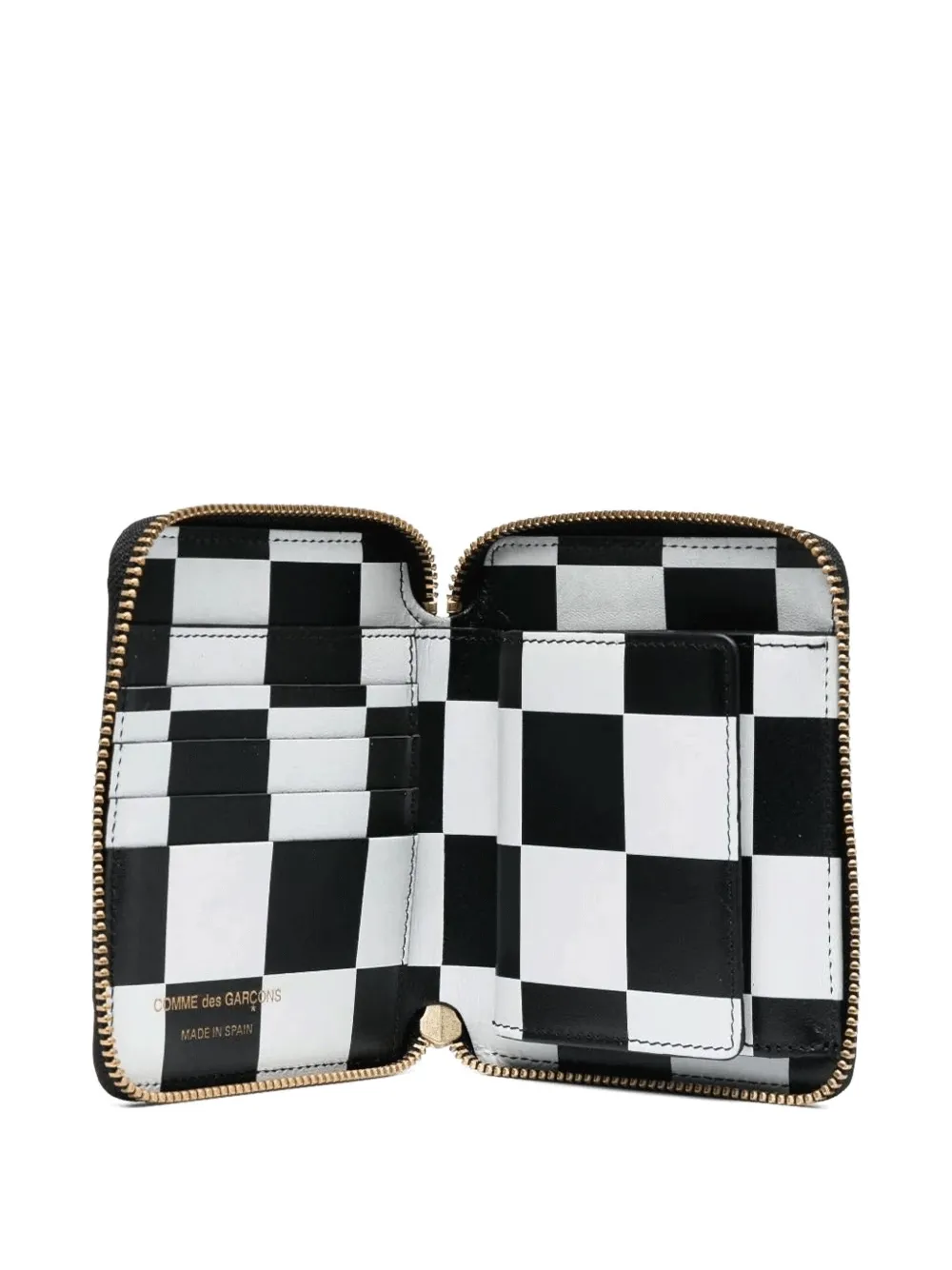 Comme Des Garçons Wallet Classic check zip-around wallet Zwart