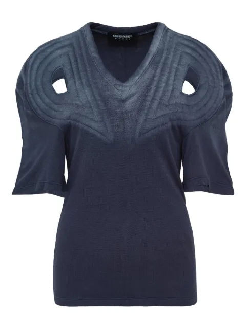 Kiko Kostadinov Celritatem padded V-neck T-shirt