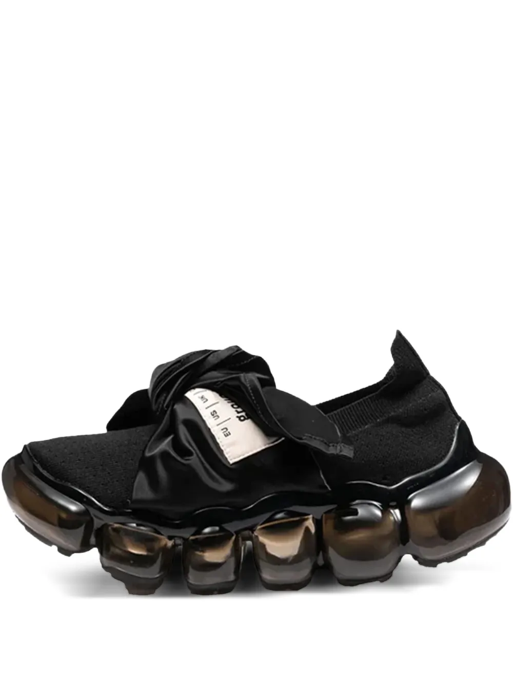 GROUNDS Jewelry Hankie bow-detail bubble sole sneakers | Black | Image 1