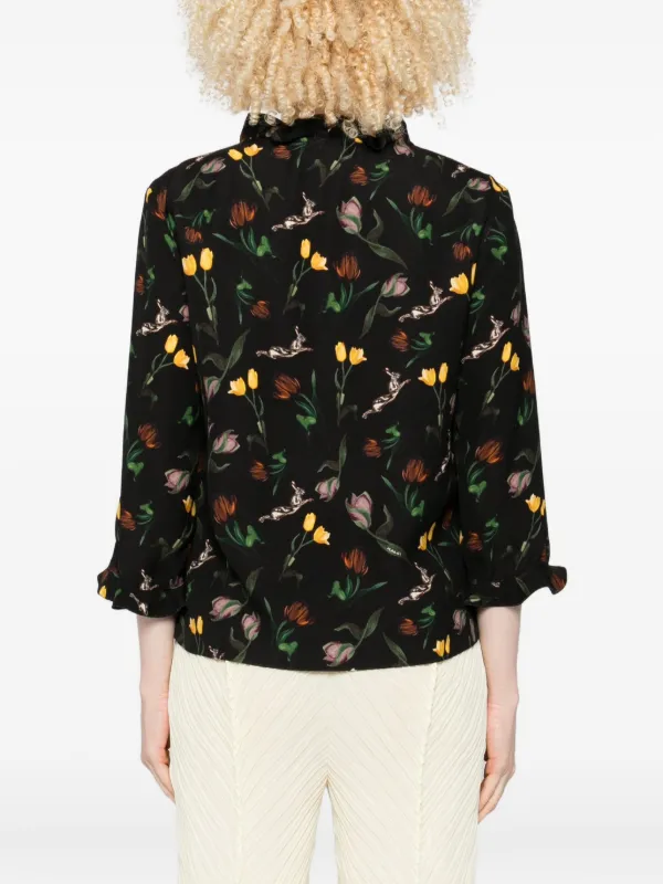 Marni フローラル ブラウス | ブラック | FARFETCH JP
