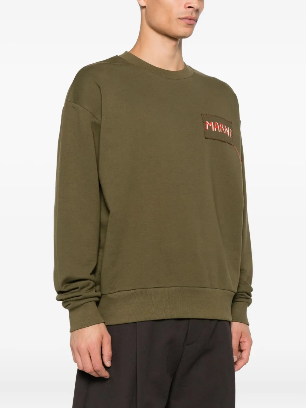Marni Sweater met logoprint Groen