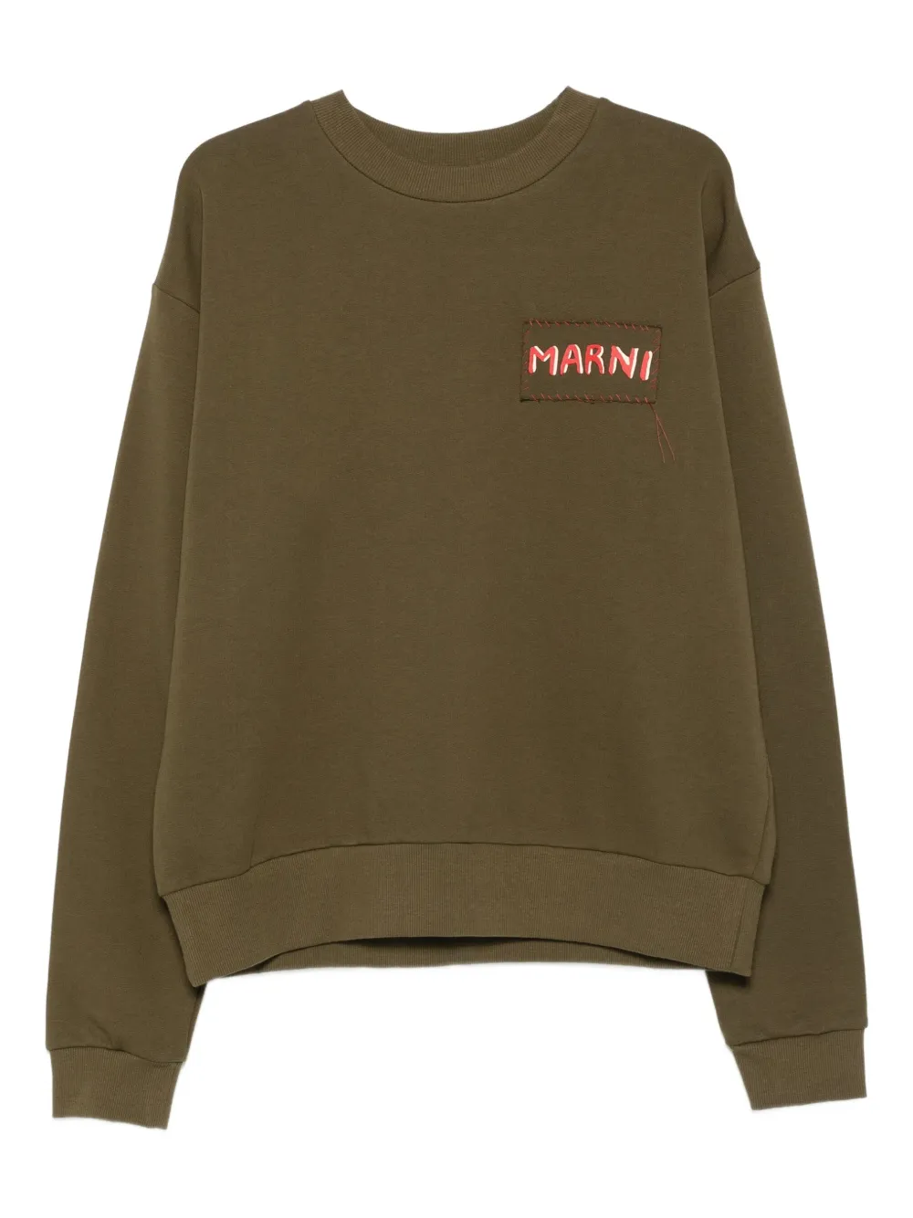 Marni Sweater met logoprint Groen