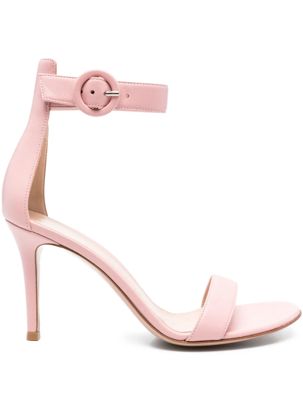 Gianvito Rossi 90mm Portofino ankle-strap leather sandals Pink