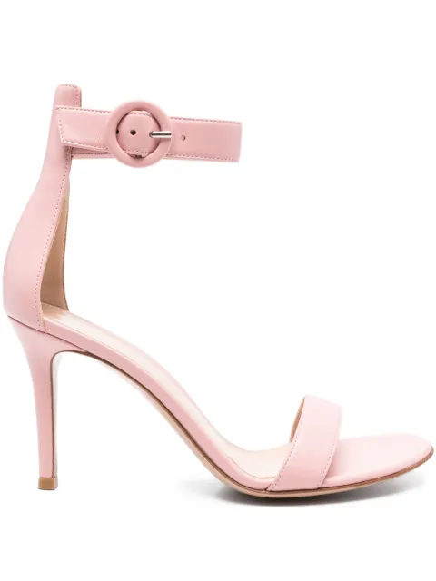 Gianvito Rossi 90mm Portofino ankle-strap leather sandals