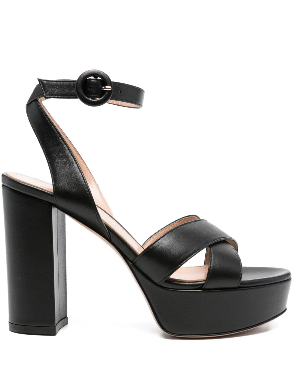 Gianvito Rossi 105mm Sabrina crossover platform sandals Black