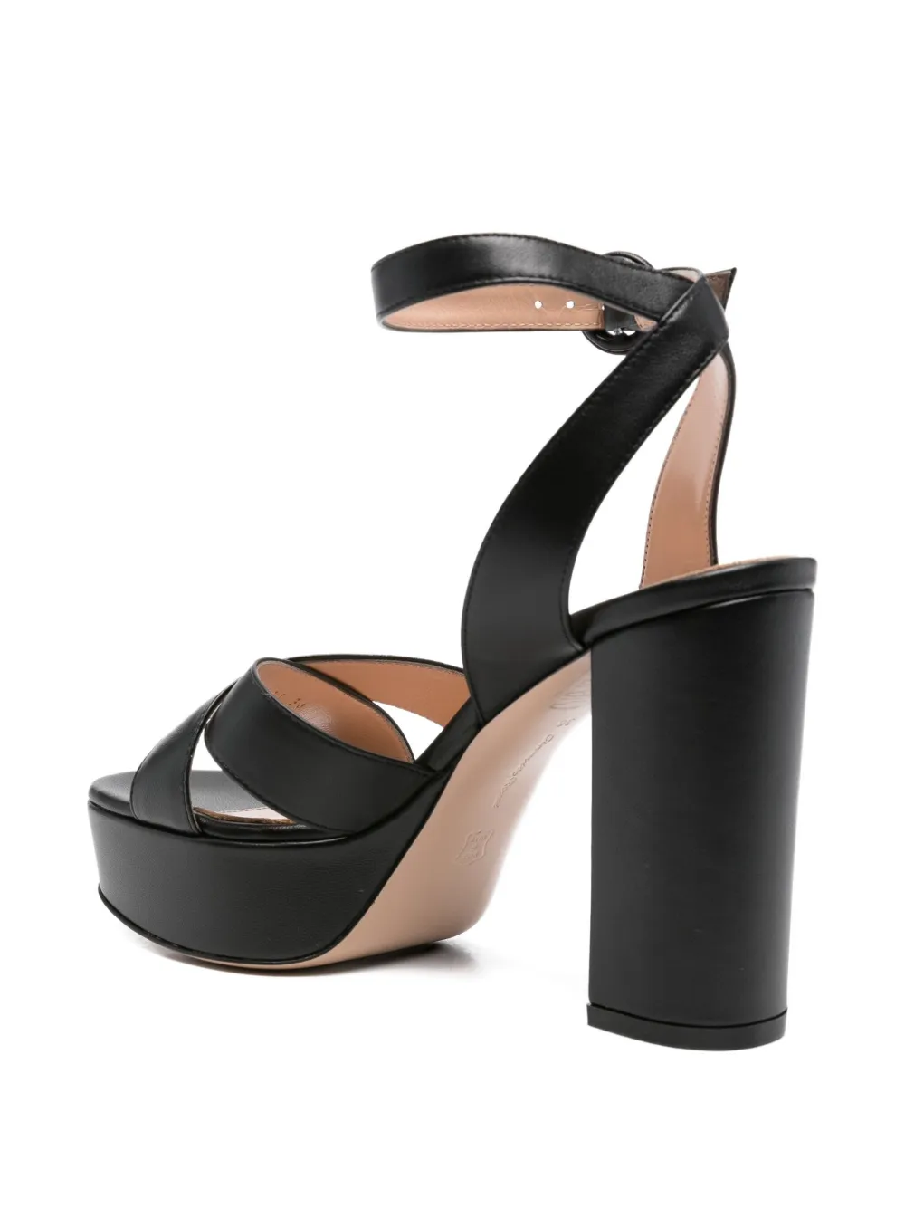 Gianvito Rossi 105mm Sabrina crossover platform sandals Black