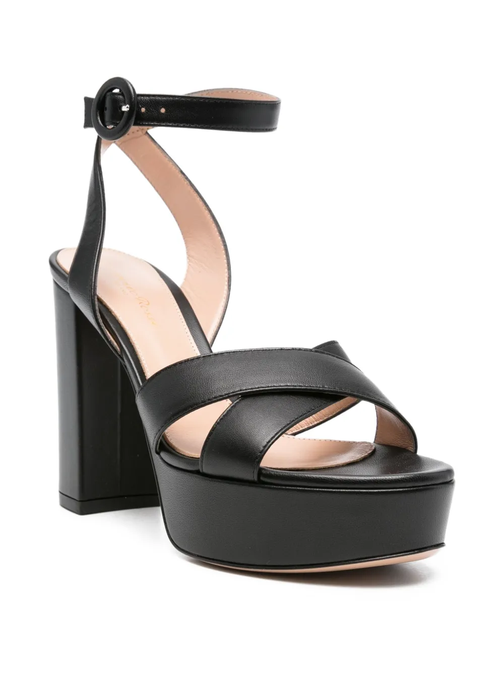 Gianvito Rossi 105mm Sabrina crossover platform sandals Black