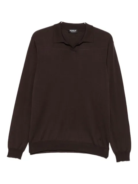 DONDUP polo-neck wool-cotton blend sweater