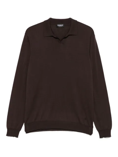 DONDUP polo-neck wool-cotton blend sweater
