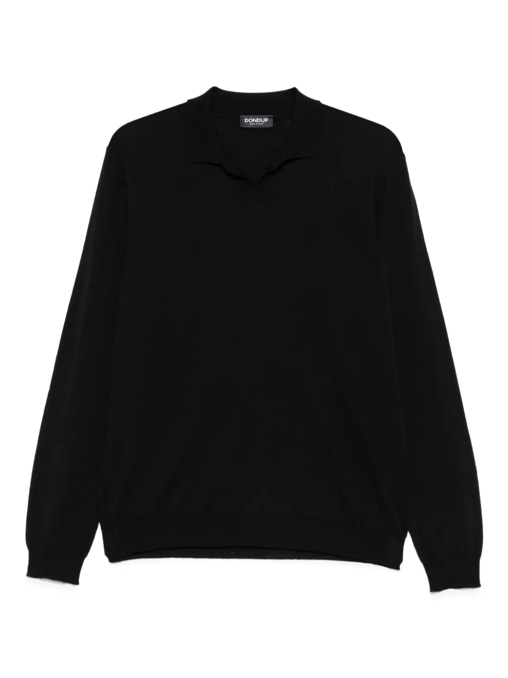 wool-cotton blend polo-neck sweater