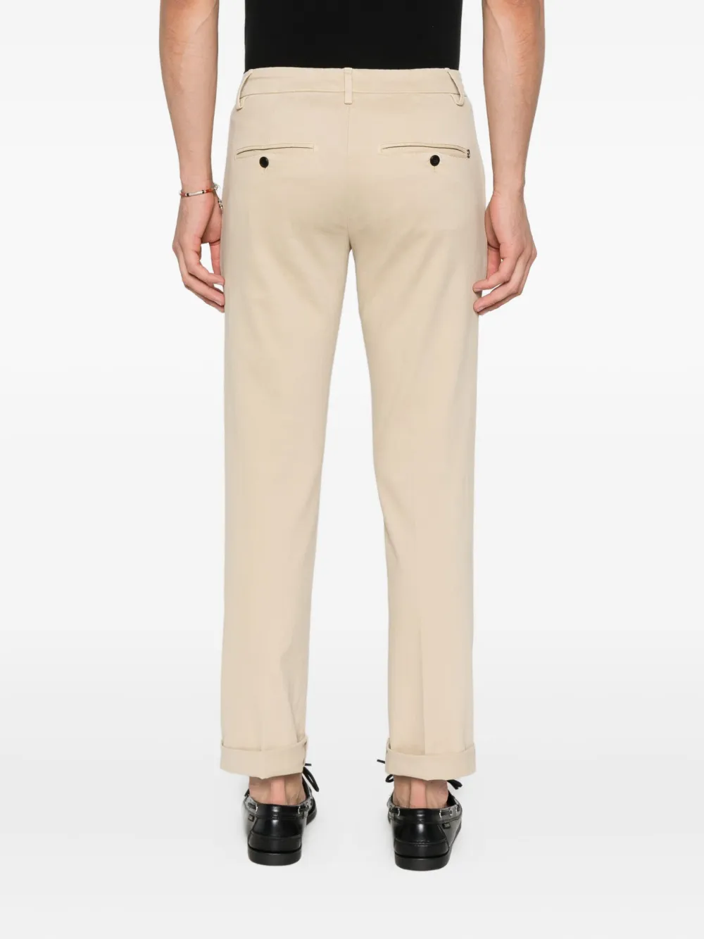 Dondup Pleated Side-pockets Trousers In Neutral
