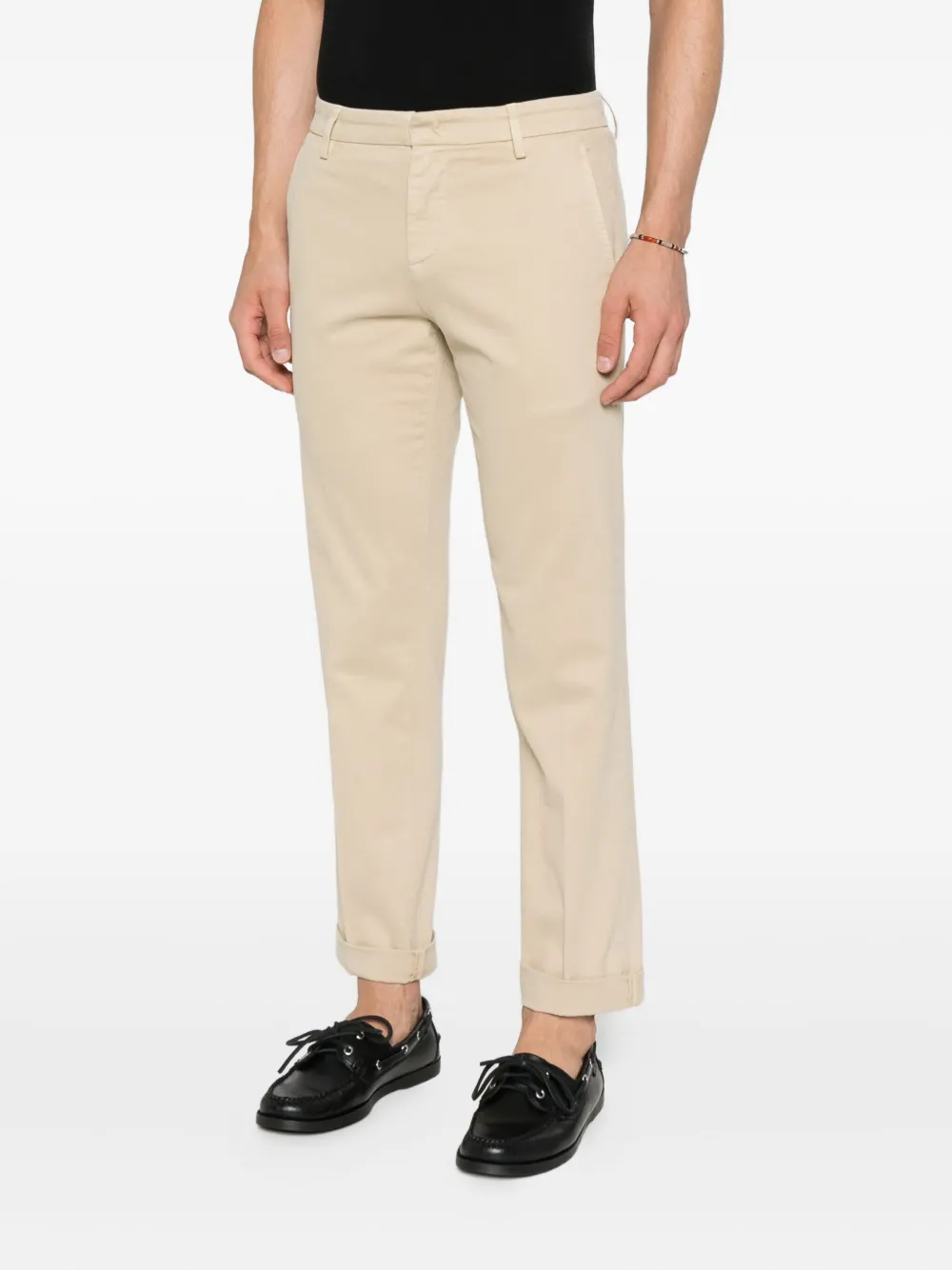 Dondup Pleated Side-pockets Trousers In Neutral